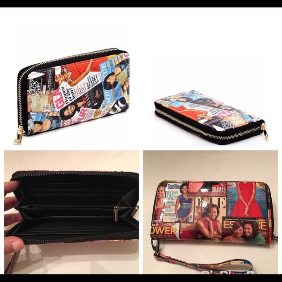 ☘️HP☘️Michelle Obama wallet/Wristlet zipper(vegan) - Picture 3 of 5